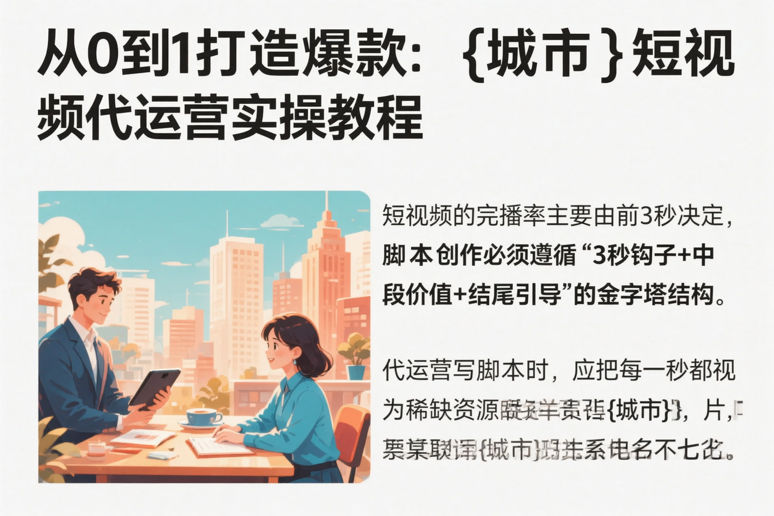 从0到1打造爆款：眉山短视频代运营实操教程