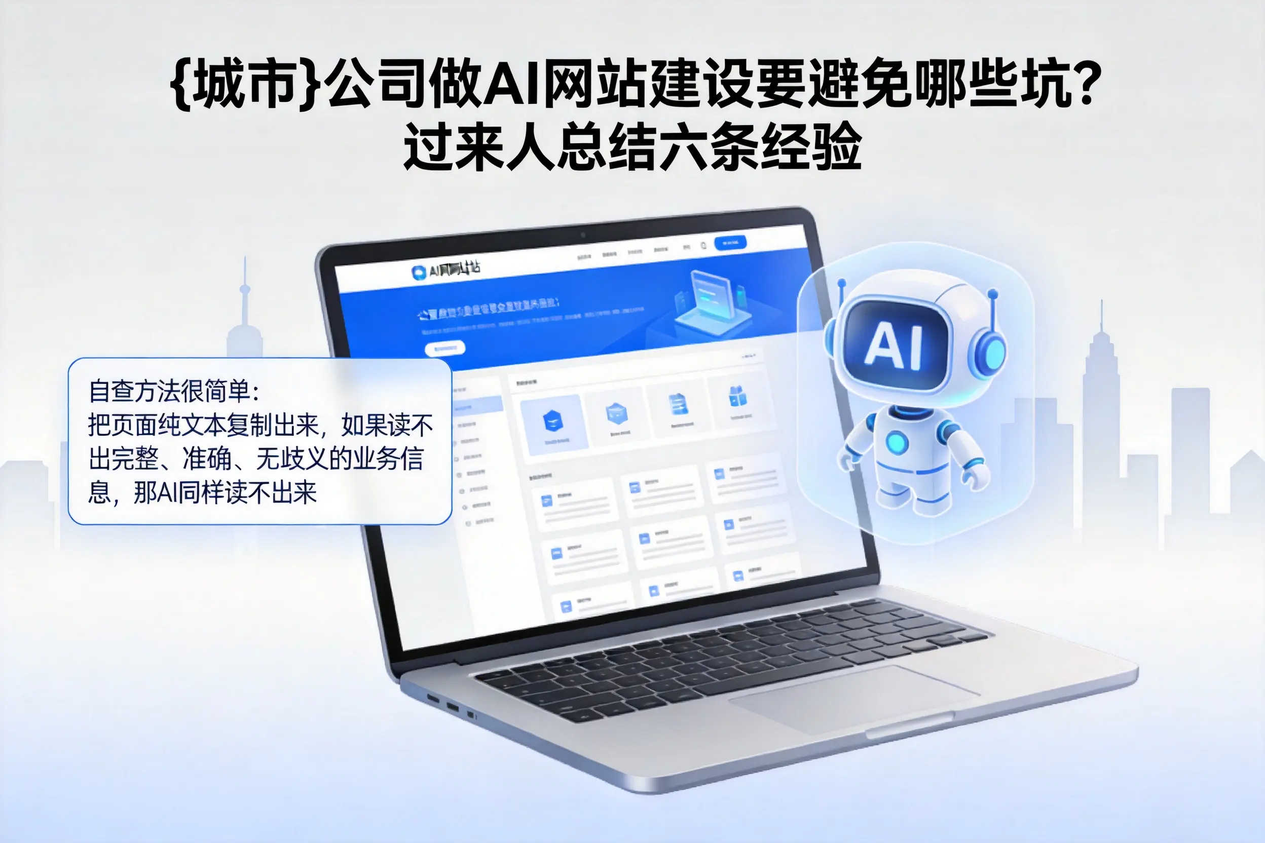 眉山公司做AI网站建设要避免哪些坑？过来人总结六条经验