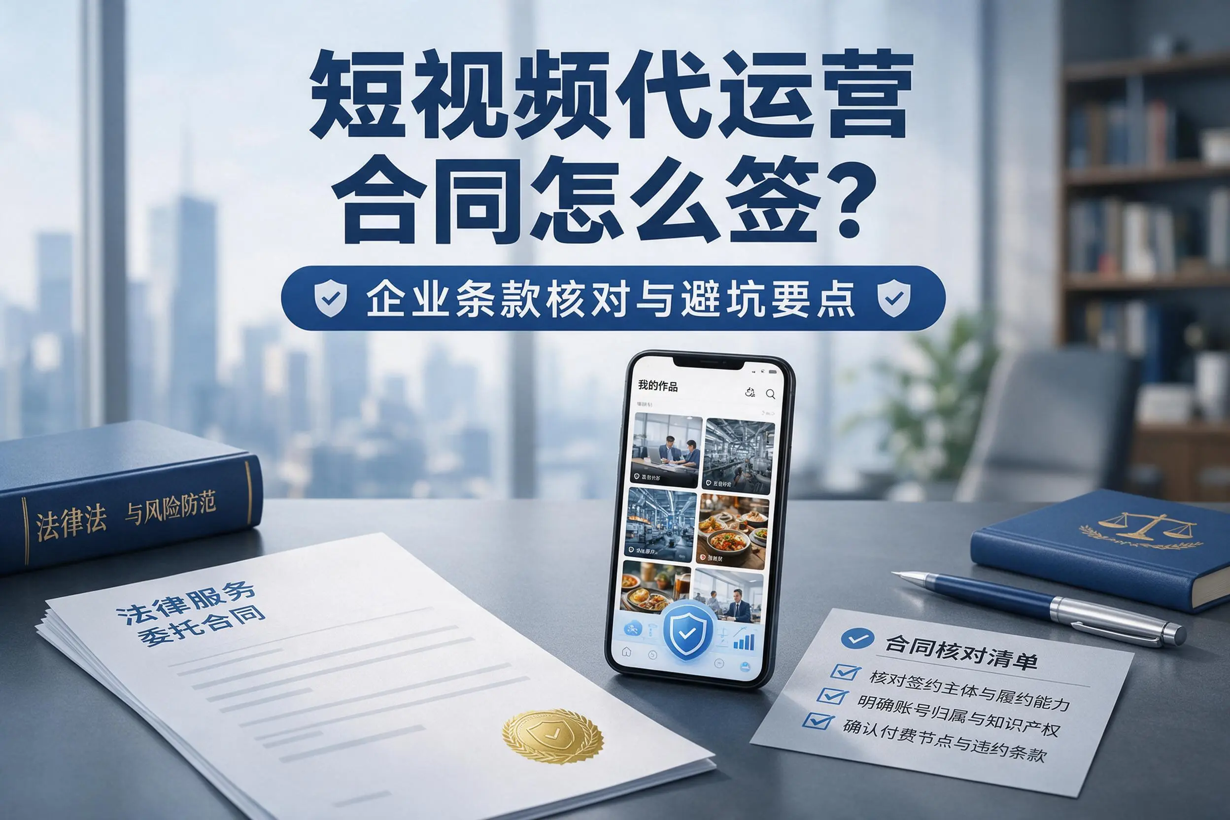 短视频代运营合同怎么签?眉山企业条款核对与避坑要点