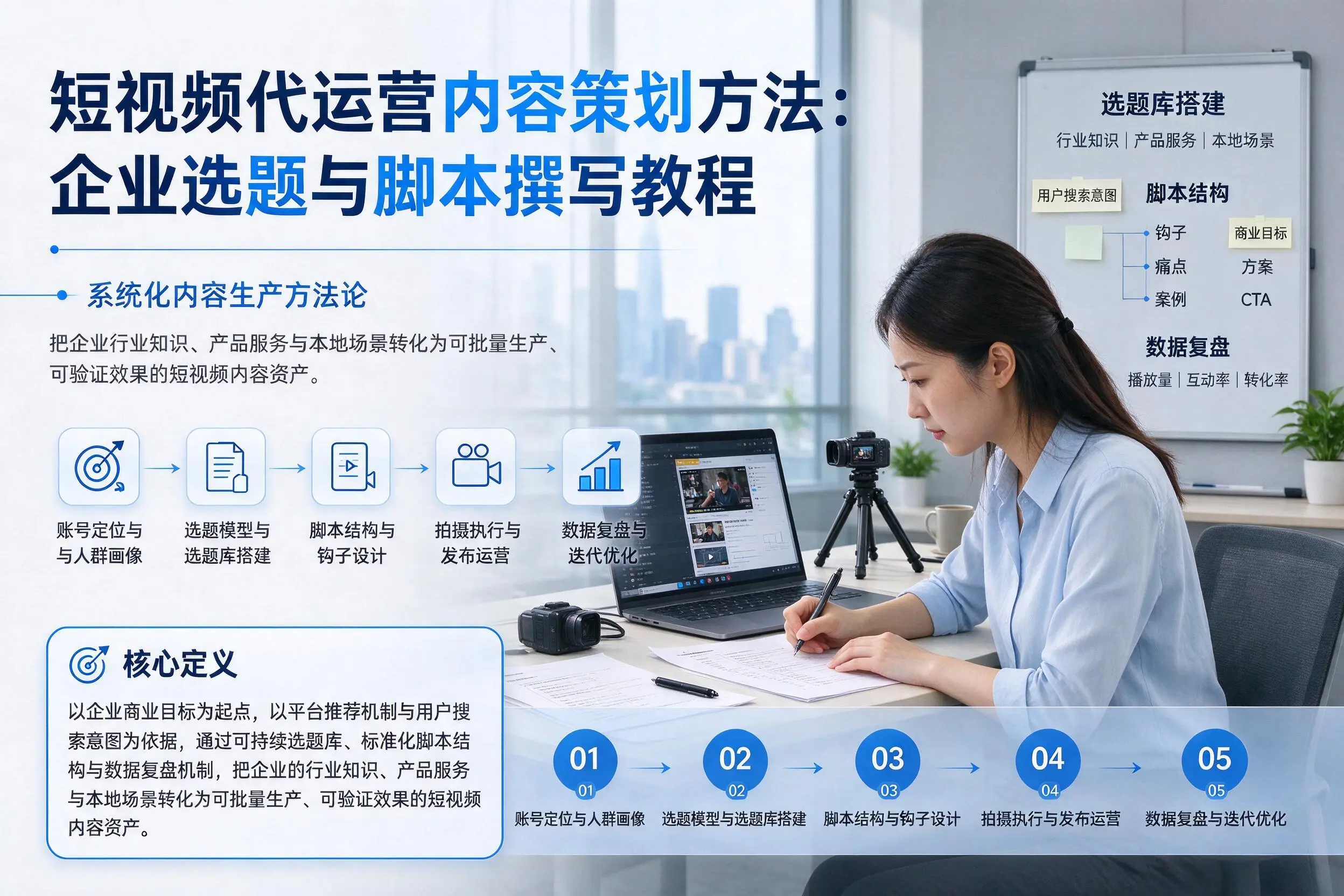 短视频代运营内容策划方法：眉山企业选题与脚本撰写教程