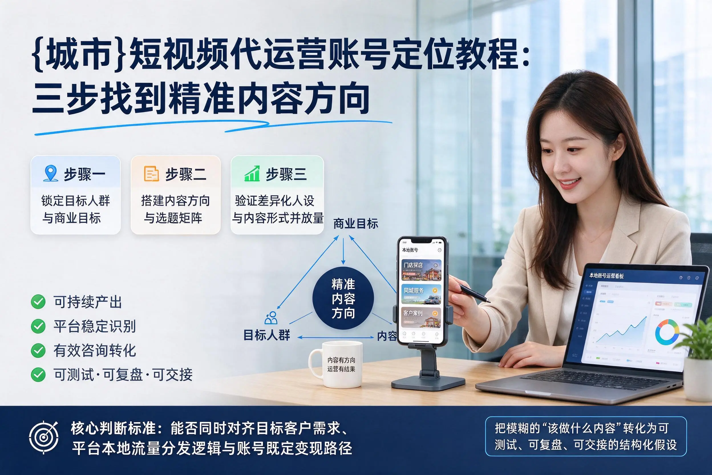 眉山短视频代运营账号定位教程：三步找到精准内容方向