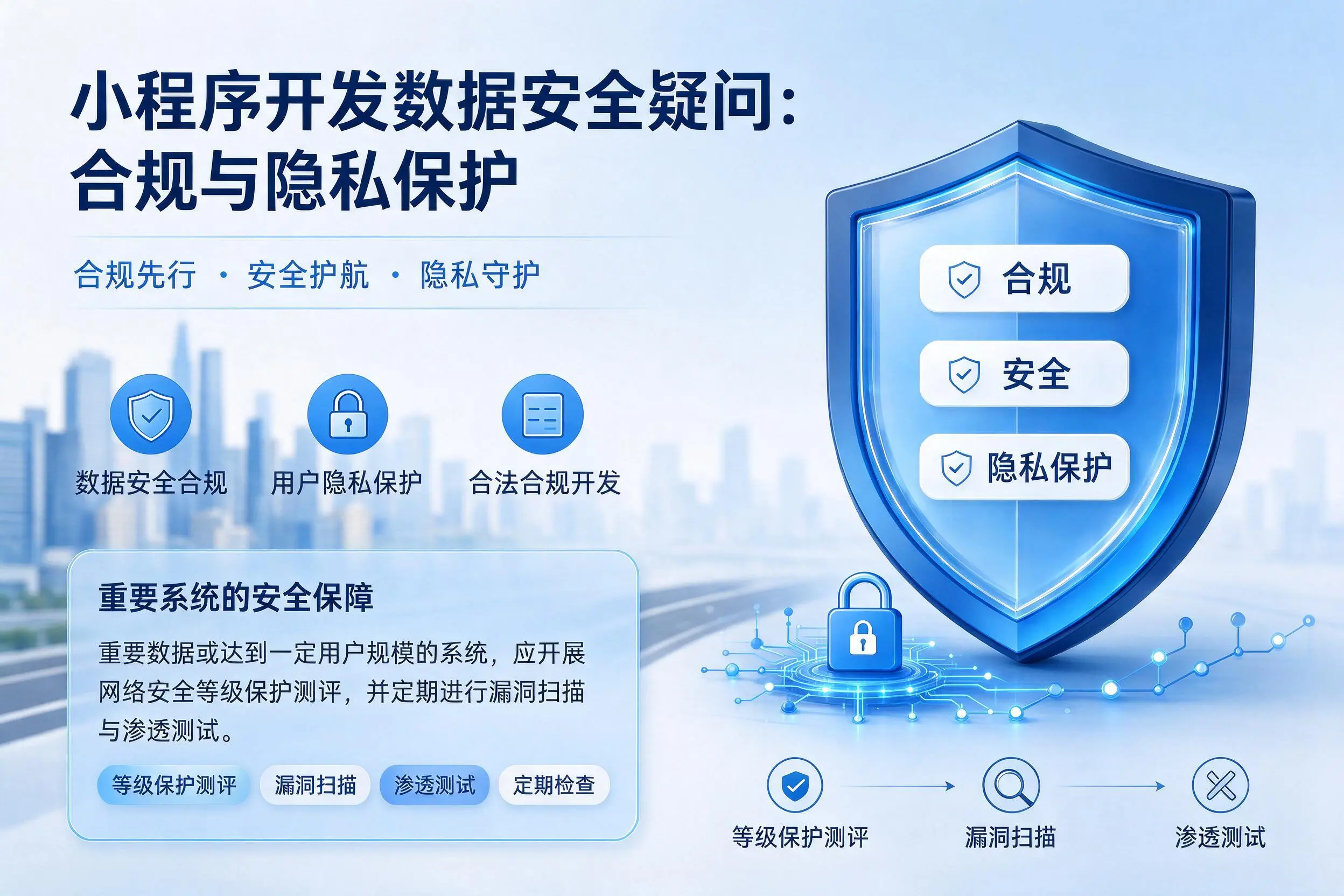 眉山小程序开发数据安全疑问:合规与隐私保护