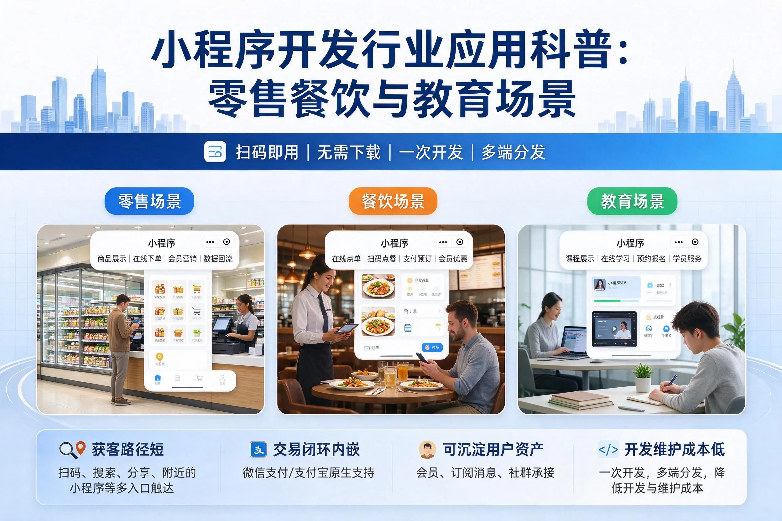眉山小程序开发行业应用科普：零售餐饮与教育场景