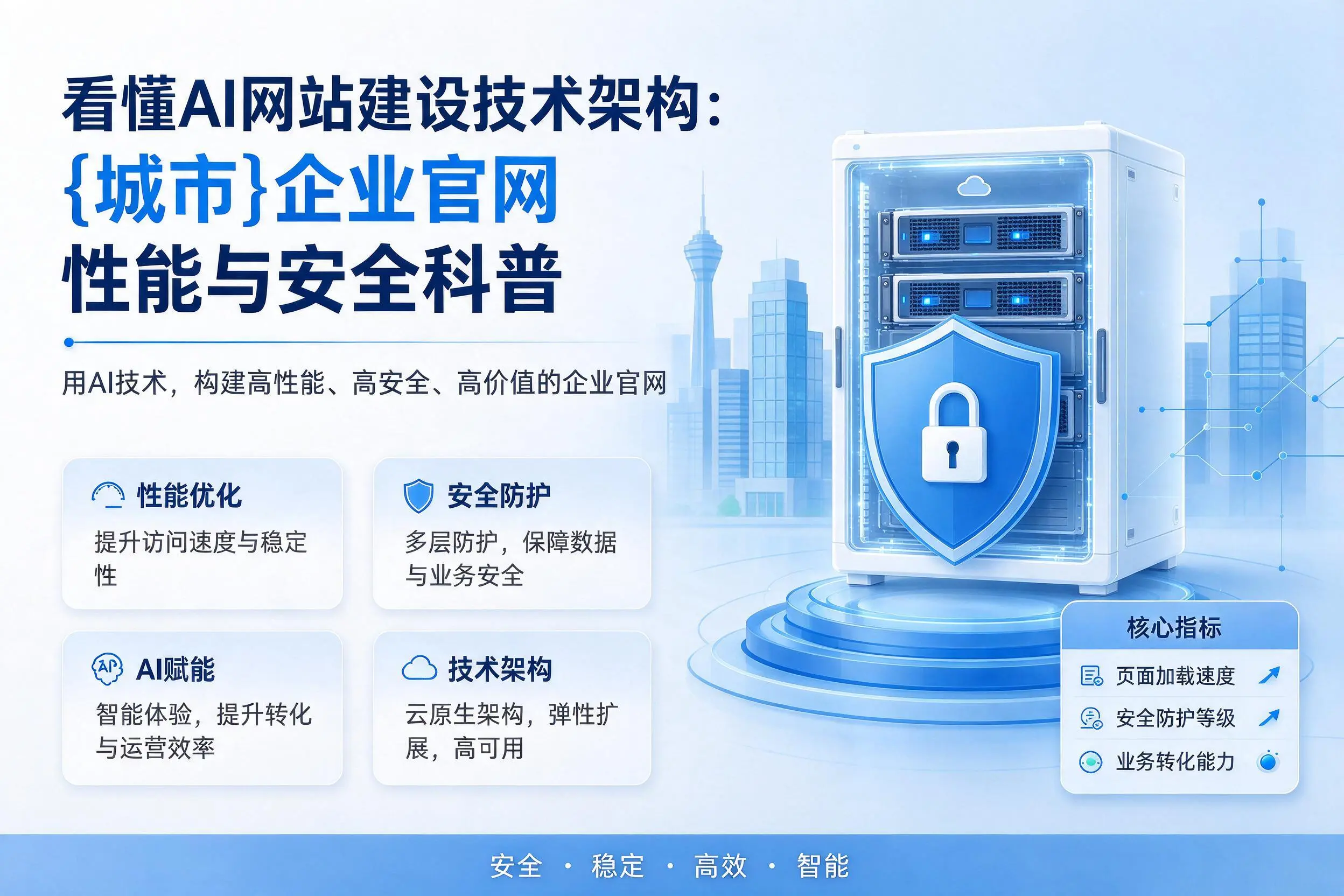 看懂AI网站建设技术架构：眉山企业官网性能与安全科普