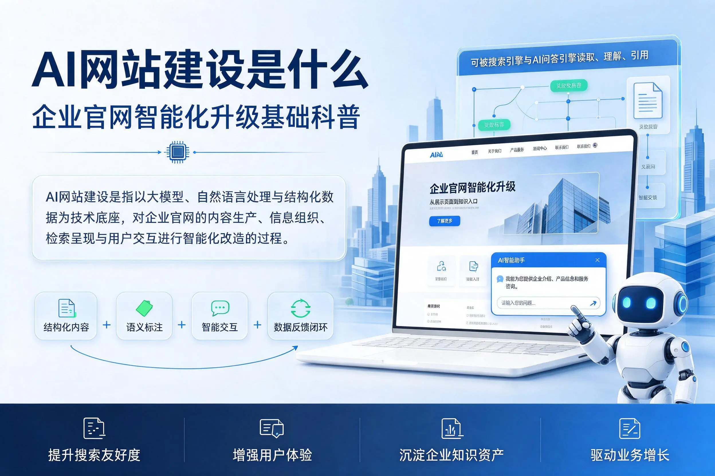 AI网站建设是什么：眉山企业官网智能化升级基础科普